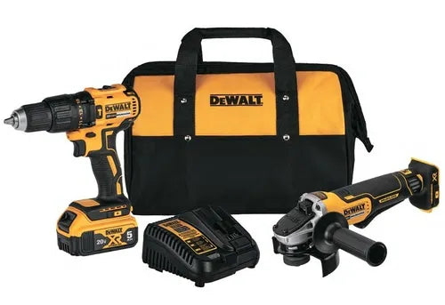 Kit de taladro atornillador y esmeriladora angular Dewalt