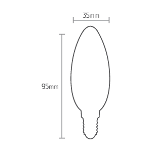 FOCO LED FLEX DIMEABLE 3W 2000K E12 - GRUPODONPEDRO