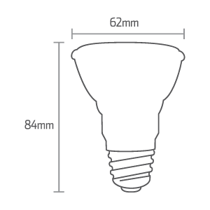 FOCO LED PAR20 9W 2700K E26 - GRUPODONPEDRO