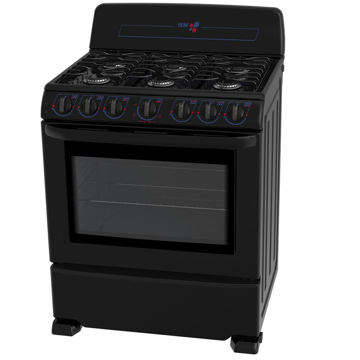 Estufa de piso de 76cm negra IEM Mabe