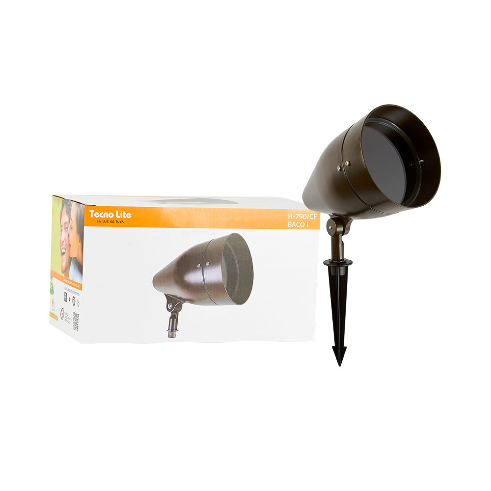 Reflector exterior con estaca baco I - 90w - e27 café