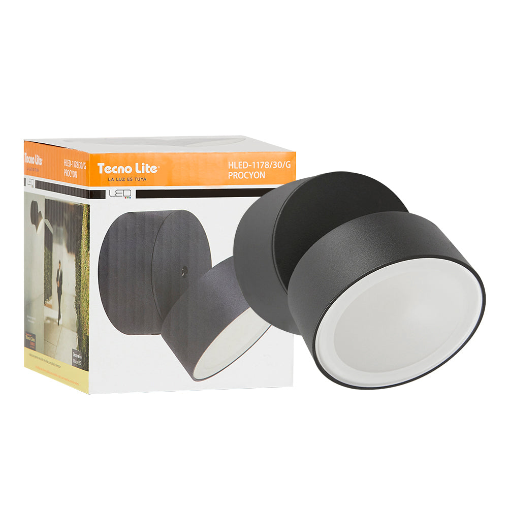Procyon lampara exterior muro