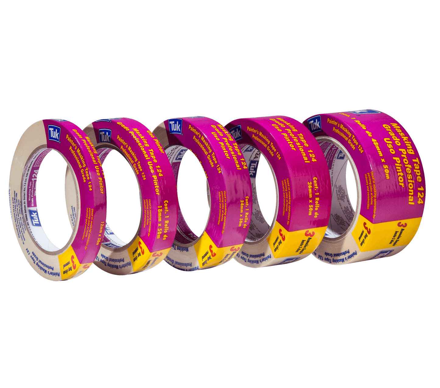 CINTA MASKING PROFESIONAL 124 VARIAS MEDIDAS - GRUPODONPEDRO