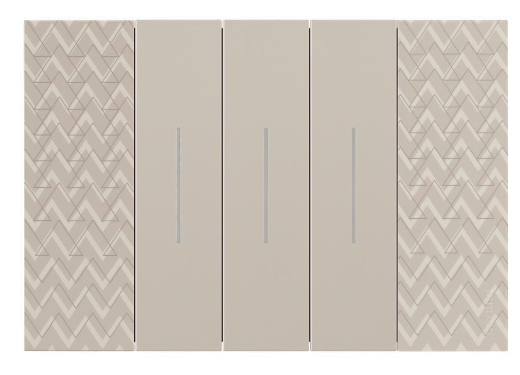 Placa de 3 modulos optico Livingnow Bticino