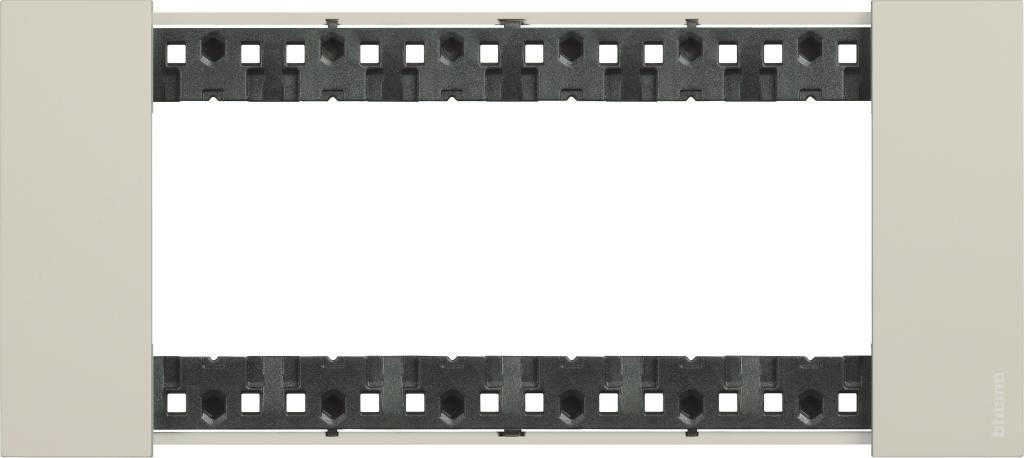 Placa arena de 6 módulos Livingnow Bticino