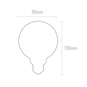 FOCO LED DE FILAMENTO DIMEABLE G95 7W 2200K E26 - GRUPODONPEDRO