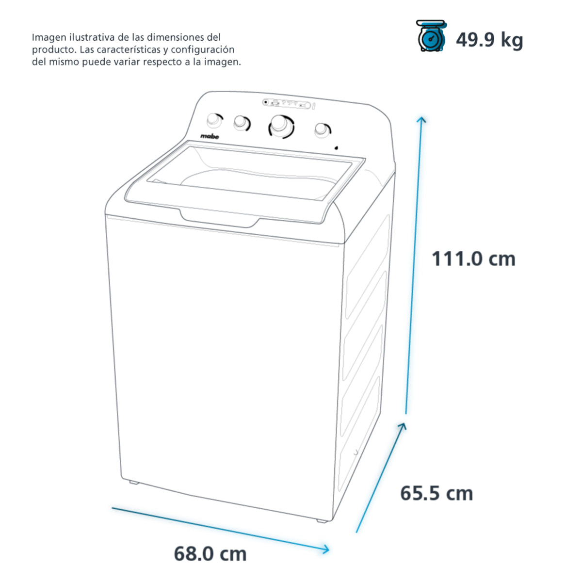 Lavadora automatica aqua saver green 18kg blanco mabe