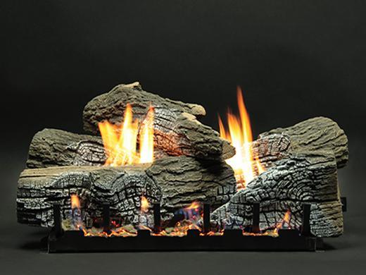 CHIMENEA DE LEÑOS 24'' MADERA SILVESTRE DE GAS (SIN VENTILACION) - GRUPODONPEDRO