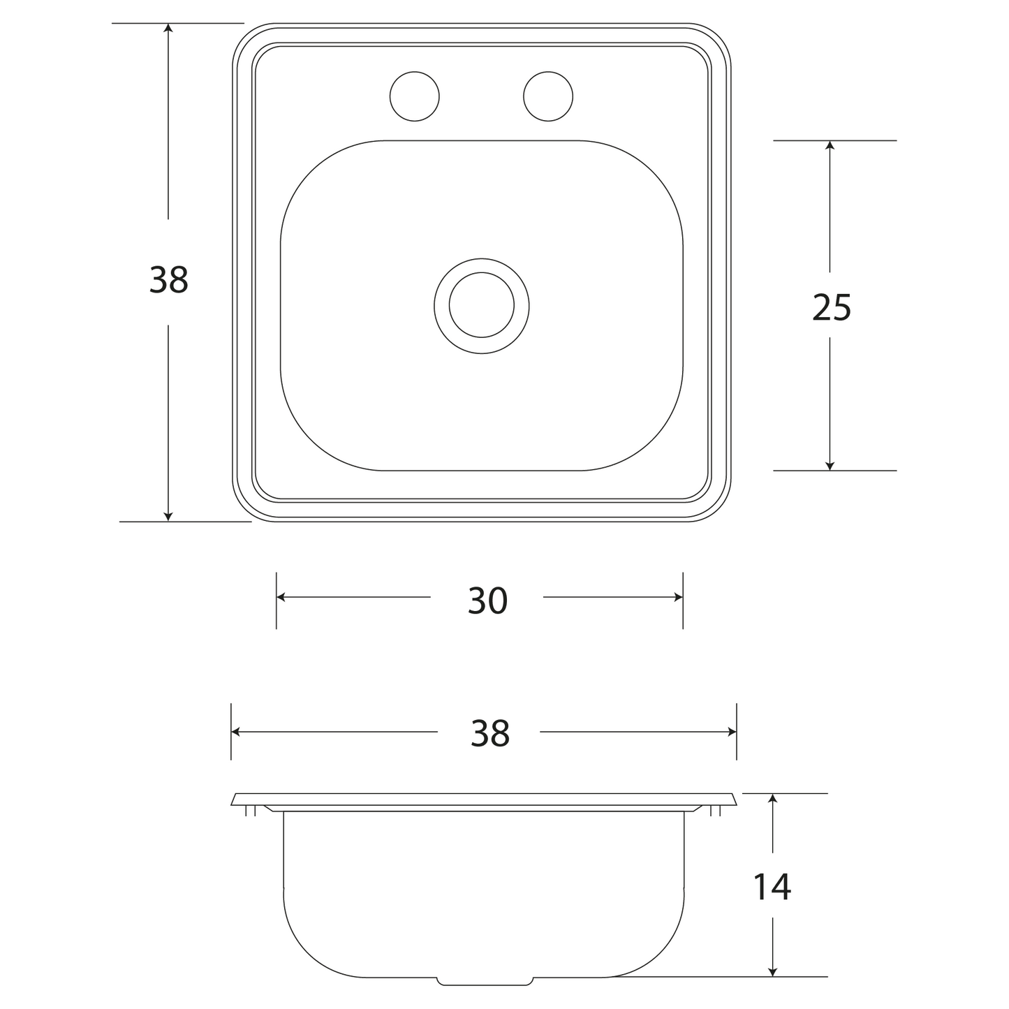 FREGADERO DE EMPOTRAR M10 EBTECNICA - GRUPODONPEDRO