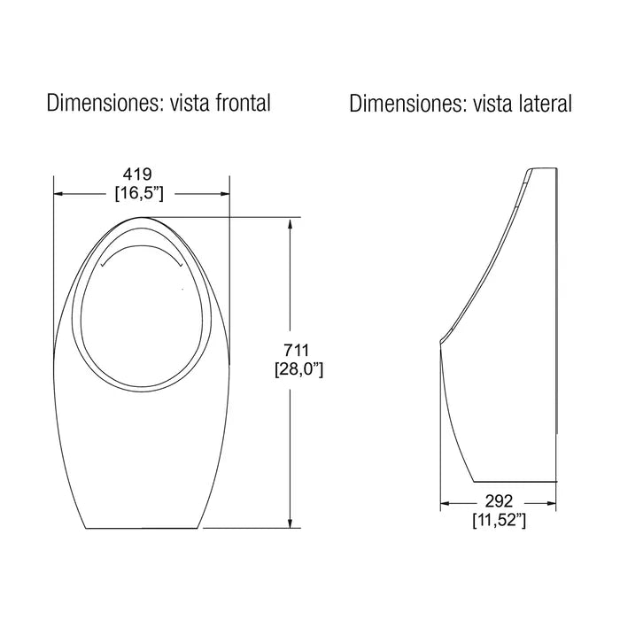 Mingitorio seco Gobi TDS2 blanco Helvex