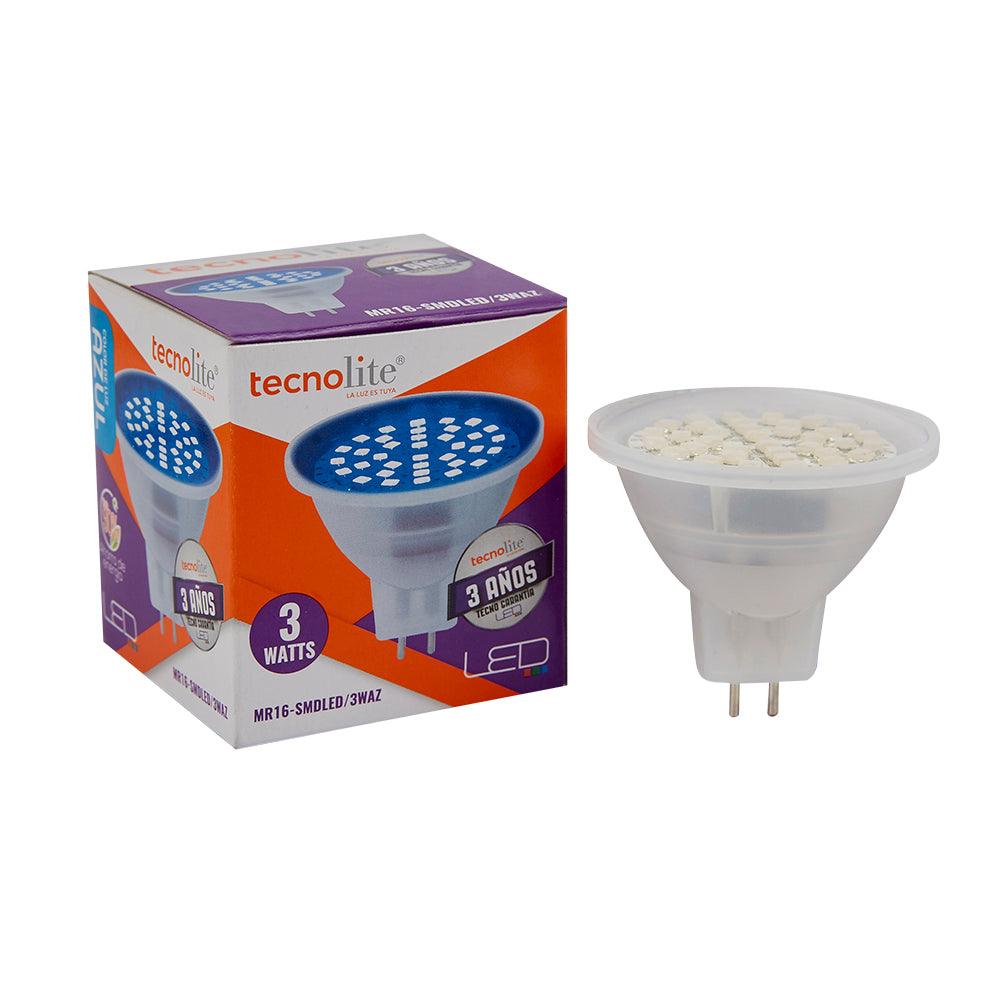 FOCO LED AZUL TECNOLITE 3W GX5.3 - GRUPODONPEDRO