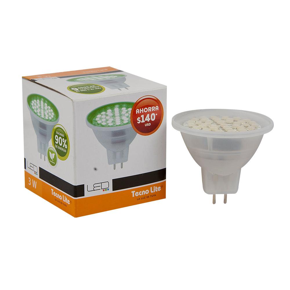 FOCO LED VERDE TECNOLITE 3W GX5.3 - GRUPODONPEDRO