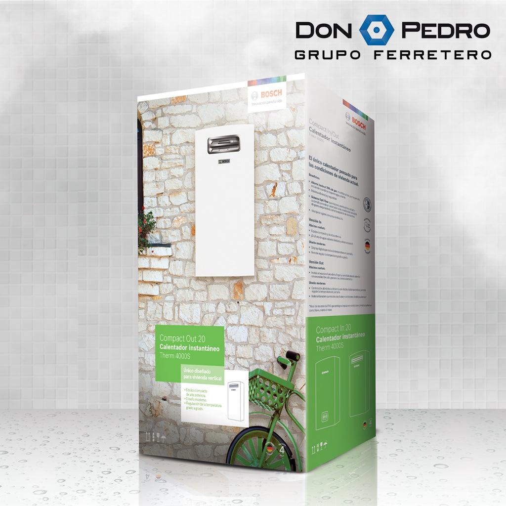 CALENTADOR COMPACT OUT 20L GAS LP - 4 SERVICIOS* - GRUPODONPEDRO