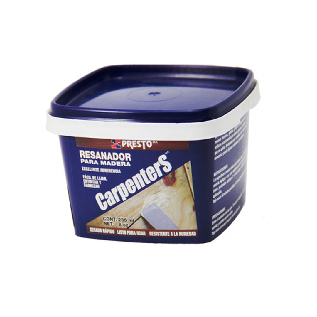 Resanador para madera carpenters presto varios colores 236ml