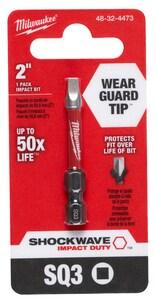 Broca de potencia n° 3 con hueco cuadrado de impacto de 2” SHOCKWAVE - GRUPODONPEDRO