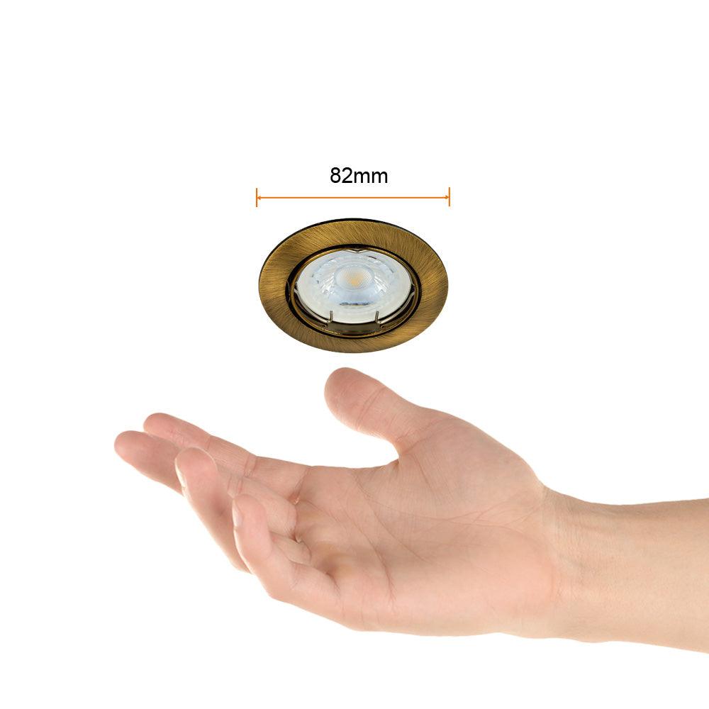 EMPOTRADO DIRIGIBLE ANDORA 50W - GX5.3 LATON ANTIGÜO - GRUPODONPEDRO