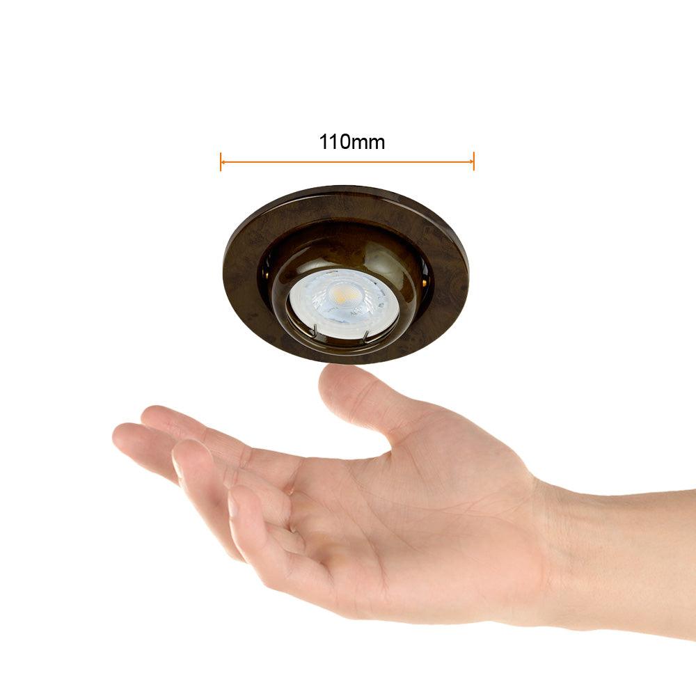 EMPOTRADO DIRIGIBLE ACARI 50W - GX5.3 MADERA - GRUPODONPEDRO