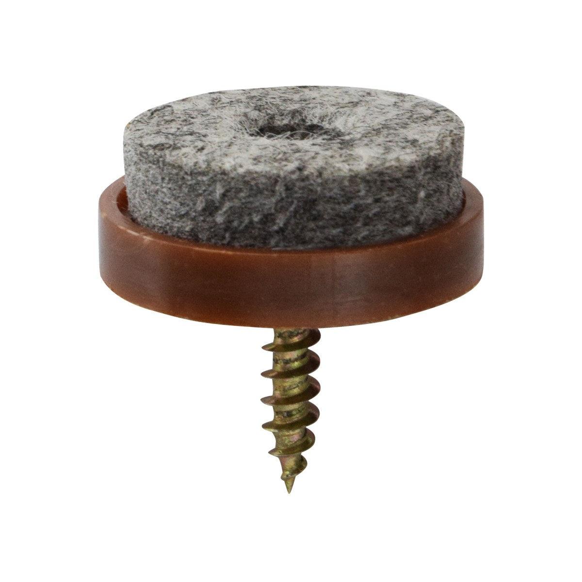 BASE PARA MUEBLE CAFE CON FELPA Y TORNILLO 28MM ANBEC 8 PZAS - GRUPODONPEDRO