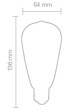 FOCO LED DE FILAMENTOS DIMEABLE 7W 2200K E26 - GRUPODONPEDRO