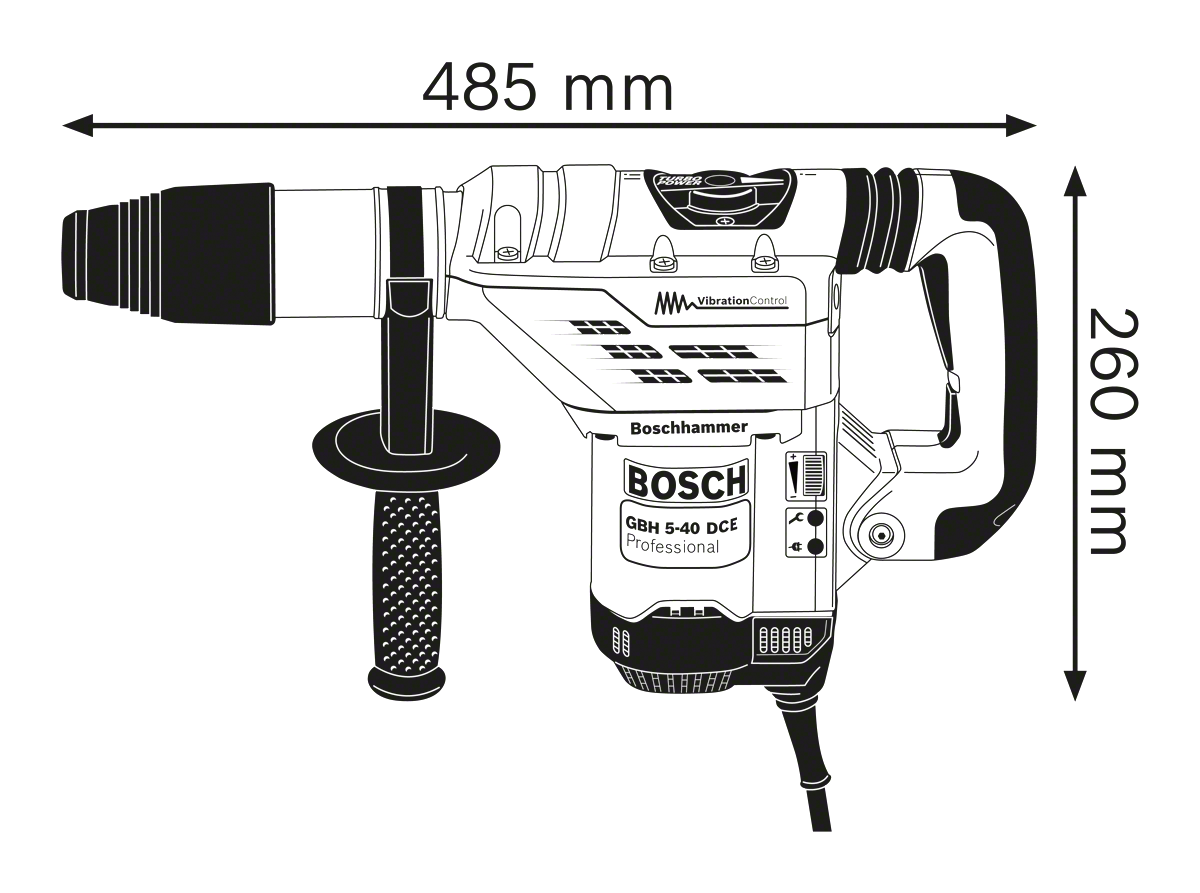 Martillo Perforador Bosch Professional GBH 5-40 DCE sds max de 1150W