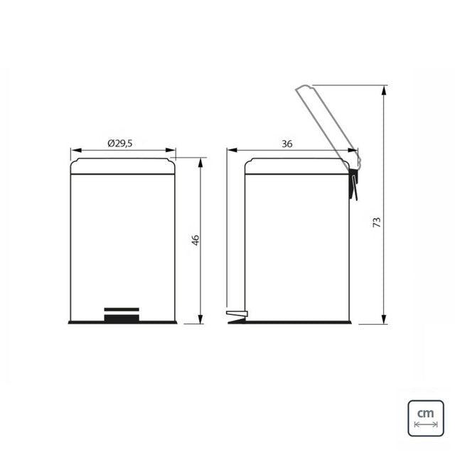 CESTO DE BASURA TRAMONTINA DE 20 LT ACERO INOX - GRUPODONPEDRO