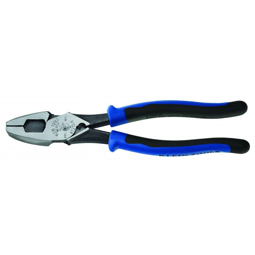 Pinza electricista de alta palanca con jalaguia y ponchadora de 9" KleinTools