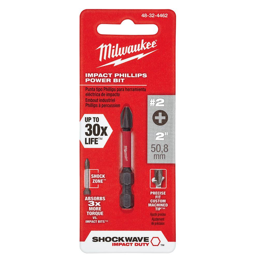 Broca de impacto Phillips n° 2 SHOCKWAVE de 2 pulg. - GRUPODONPEDRO