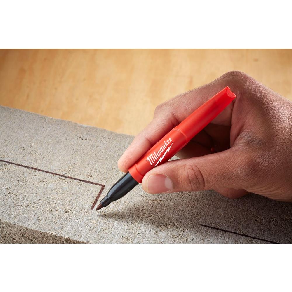 Marcador profesional permantente negro - punto fino