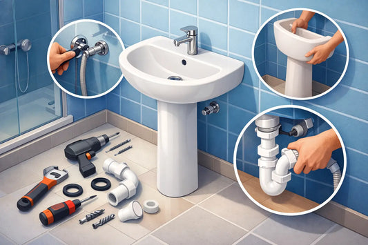 Cómo instalar lavabo con pedestal paso a paso