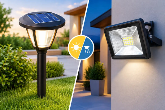 Lámpara solar versus reflector: cuál conviene