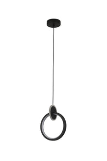Lampara colgante Vianello Tecnohome negro luz neutra 4000k