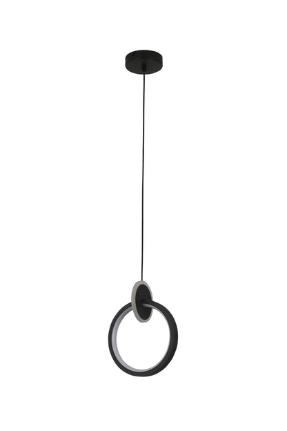 Lampara colgante Vianello Tecnohome negro luz neutra 4000k
