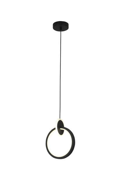 Lampara colgante Vianello Tecnohome negro luz neutra 4000k