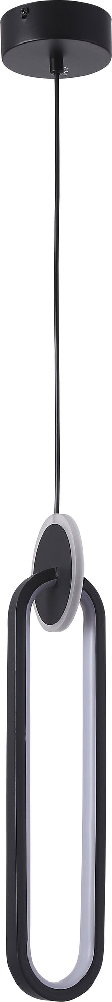 Lampara colgante Vianello Tecnohome negro y blanco luz neutra 4000k