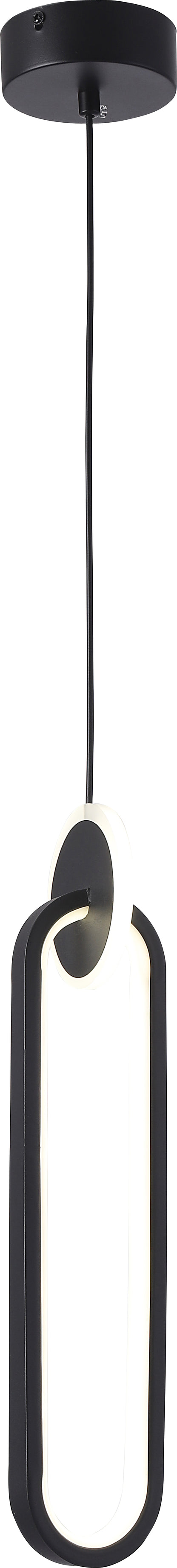 Lampara colgante Vianello Tecnohome negro y blanco luz neutra 4000k