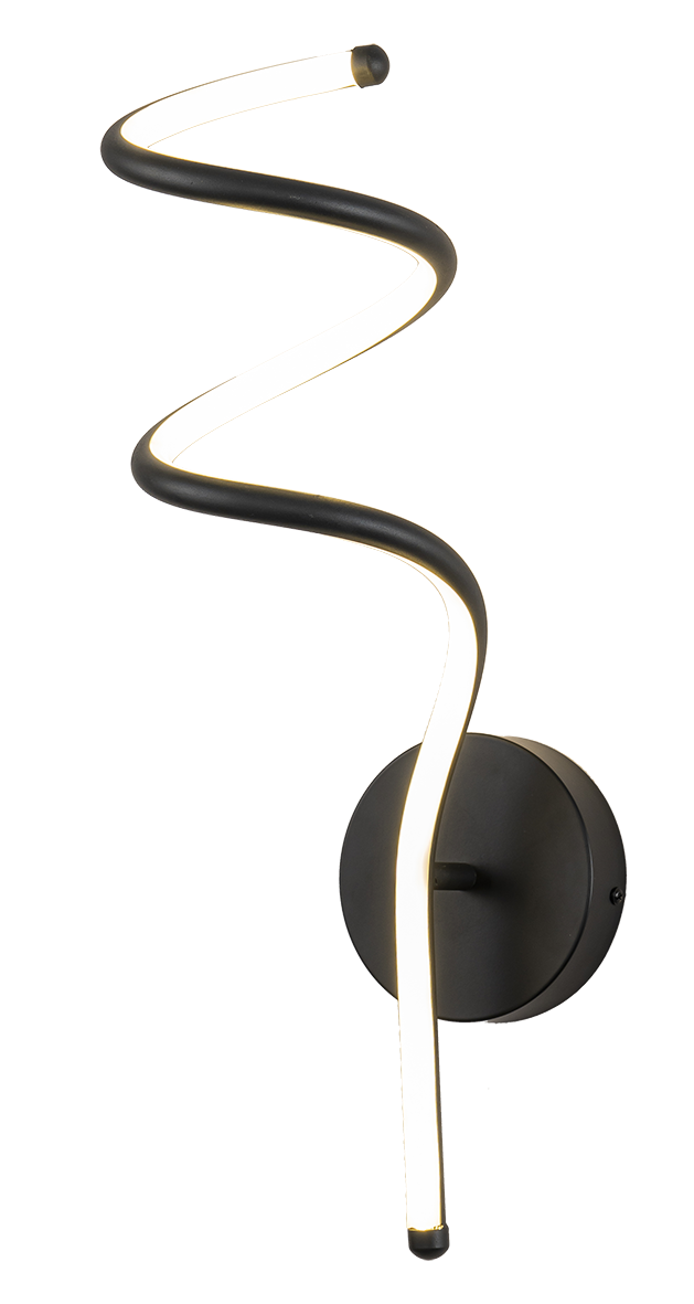 Luminaria de pared Cogno Tecnohome negro con luz dimeable