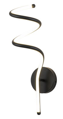 Luminaria de pared Cogno Tecnohome negro con luz dimeable