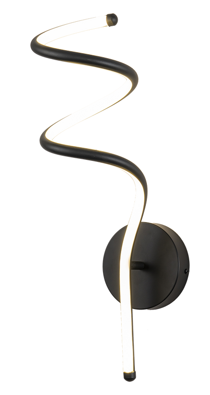 Luminaria de pared Cogno Tecnohome negro con luz dimeable