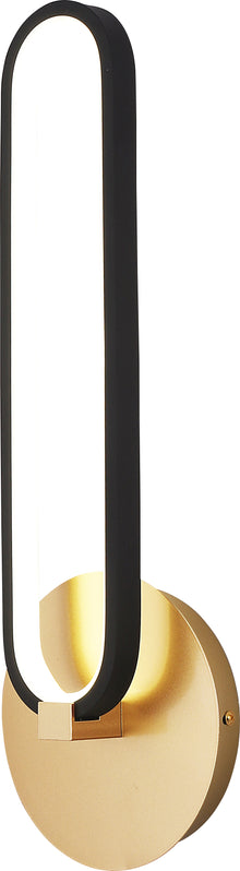 Luminaria de pared Allegra negro y oro 4000k Tecnohome