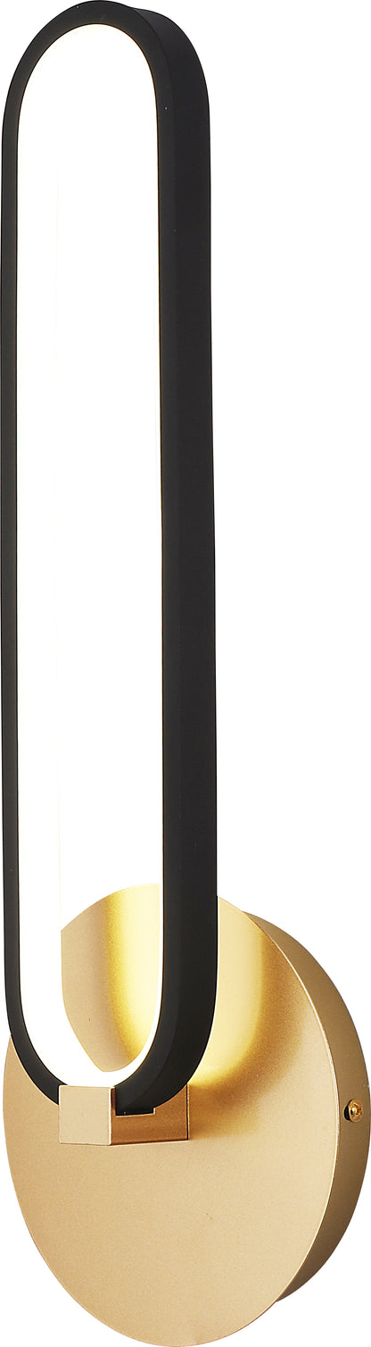 Luminaria de pared Allegra negro y oro 4000k Tecnohome