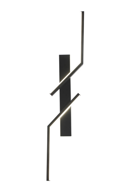 Luminaria de pared Perisco Tecnohome negro luz cálida 3000k