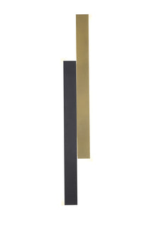Luminaria de pared Perisco oro y negro Tecnohome luz cálida 3000k