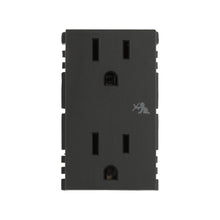 Toma de corriente dúplex 2p+t con seguridad grafito Simon 25 plus