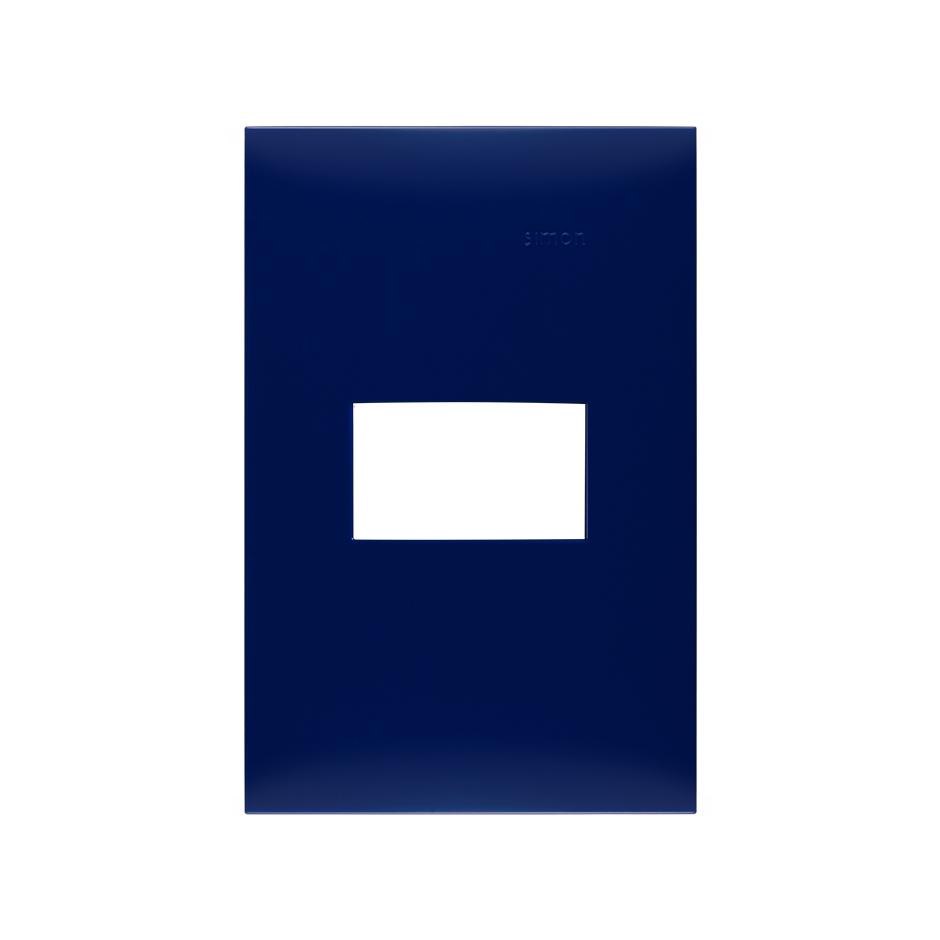 Placa de 1 módulo sin chasis azul marino Simon 25 plus