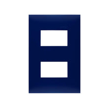Placa de 2 módulos sin chasis azul marino Simon 25 plus
