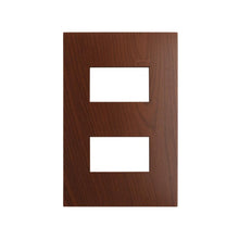 Placa de 2 módulos sin chasis madera merbau Simon 25 plus