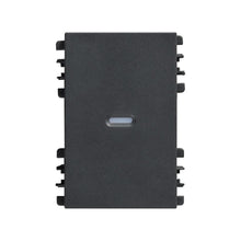 Tecla con visor de 3 módulos grafito Simon 26