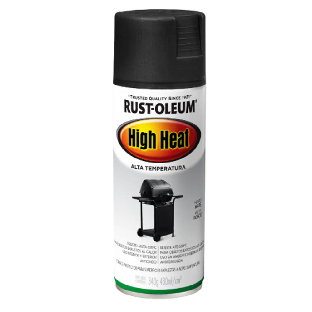 Esmalte protector high heat negro mate 340gr Rust Oleum