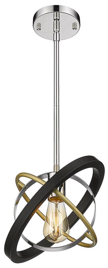 Lámpara colgante Atomo Tecnohome cromo negro y dorado