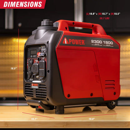 Generador inversor portátil AIPOWER GXS2300I de 2300W con alerta de CO
